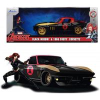 Jade Marvel Black Widow and 1966 Chevy Corvette