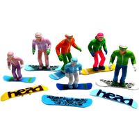 Jagerndorfer 6 personaggi in piedi con snowboards HEAD