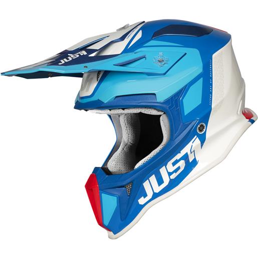 Casco da cross J18 Vertigo Rosso/Grigio/Giallo