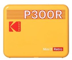 KODAK Mini Shot 3 Retro 4PASS 2-in-1 Fotocamera Istantanea & Stampante  Fotografica (7,6x7,6cm) + 8 Fogli, Giallo