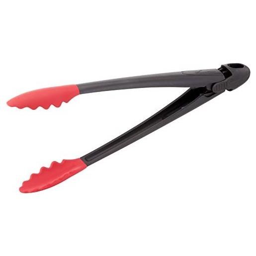 Pinze da cucina nere da 30,6 cm, pinze da cucina in silicone in acciaio