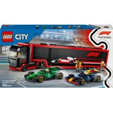 Lego City 60445 Autotrasportatore F1 con monoposto RB20 e AMR24 F1
