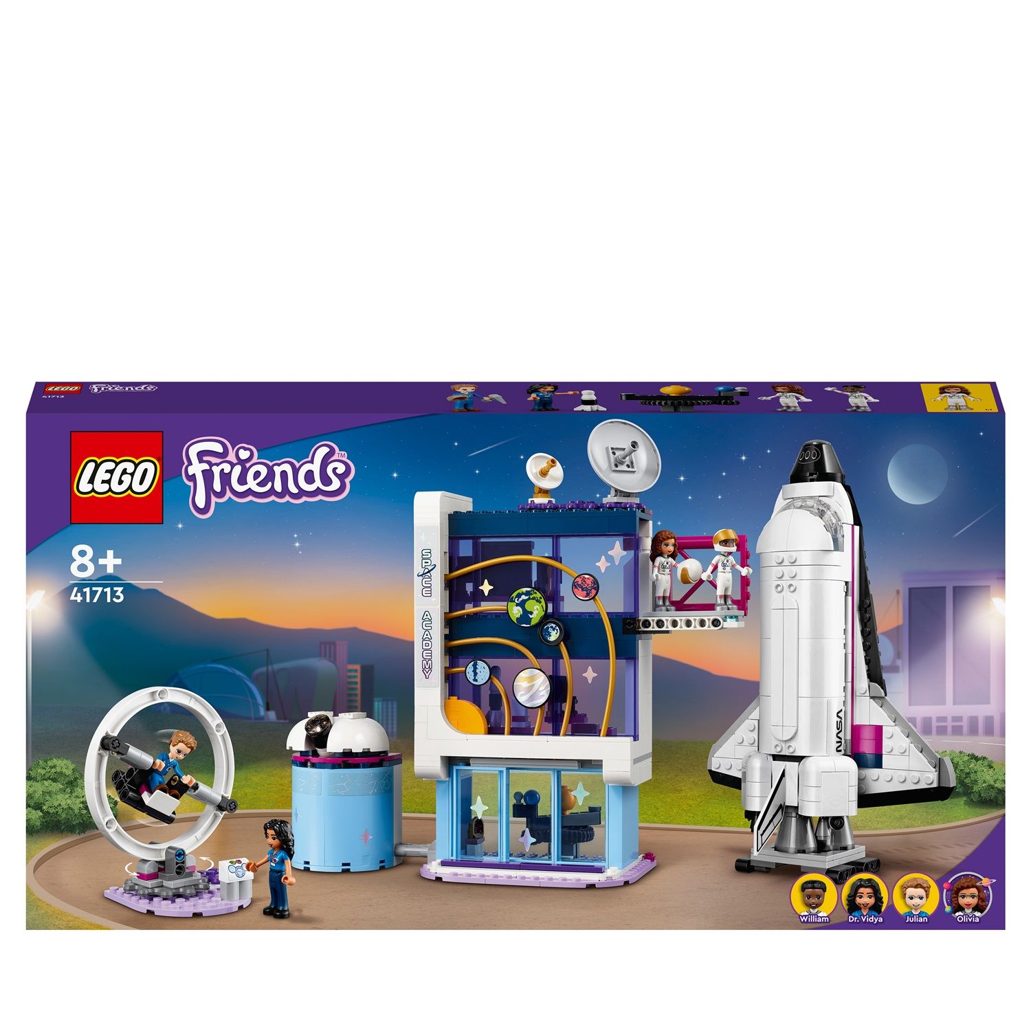 LEGO Friends L'Accademia dello Spazio di Olivia, Giochi Educativi per  Bambini dai 8 Anni in su, Set con Astronauta e Razzo Spazi