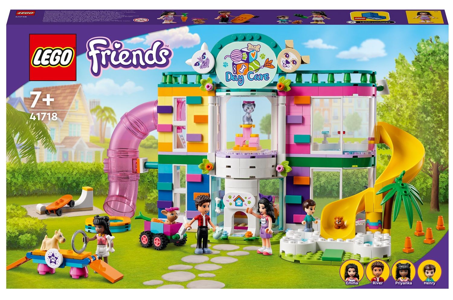 LEGO Friends 41718 Centro Day Care dei Cuccioli, Parco Giochi per Animali  di Heartlake City, Gioco per Bambini di 7+ Anni - LEGO - Friends - Generici  - Giocattoli