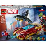 Lego Marvel 76310 Auto di Iron Man Car e Black Panther contro Hulk rosso