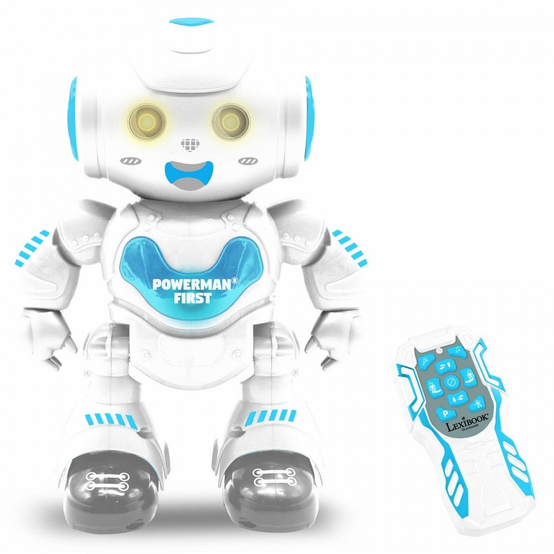 ColorBaby Warriors Robot Telecomandato 23cm Con Luci, Suoni E Lancia Dischi UFO - Giocattolo Interattivo Per Bambini 3+ Anni