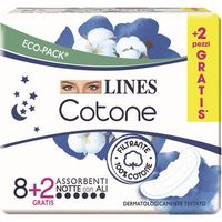 Lines Cotone Bio Assorbenti Notte Ali