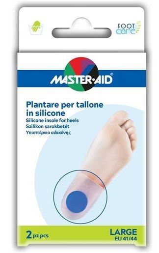 FOOT CARE Plantare In Silicone Per Tallone - 2 Pezzi, Taglia Media (Medium) - Allevia Dolore Da Spina Calcaneare E Affatica