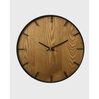 Mobili Rebecca Orologio da parete Moderno Nero e color Legno