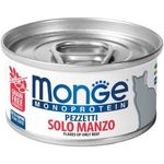 Monge Monoproteico Gatto Pezzetti Solo Manzo - umido