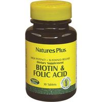 Natures Plus Biotina e Acido Folico Tavolette