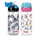 Nuby Borraccia in Tritan con cannuccia morbida a scatto 36m+ 540ml