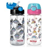 Nuby Borraccia in Tritan con cannuccia morbida a scatto 36m+ 540ml