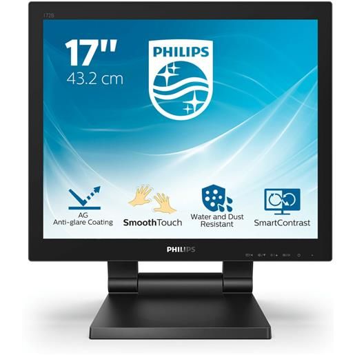 Thinlerain Monitor Touch Screen 17 Pollice 10 Punti 4:3 HD 1280x1024 con Porta HDMI, VESA, Touch Screen per PC POS Win 10 11, Altoparlanti integrati