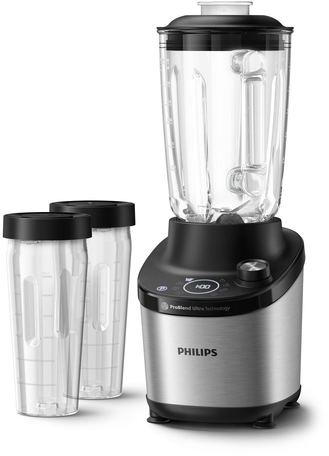 Frullatore Philips HR3030/00 - 1200W, Ciotola Vetro 2L, Nero - Foto 3