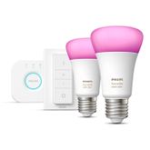 Philips Starter Kit Hue LED 2x9W E27 + Bridge + Dimmer