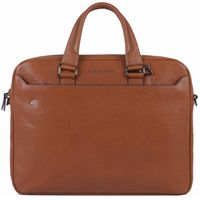 Piquadro Black Square Cartella a Due Manici a Due Scomparti Porta Computer e Porta iPad