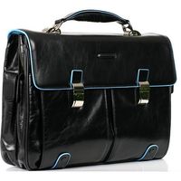 Piquadro Blue Square Cartella Due Tasche Due Chiusure in Pelle