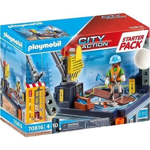 Playmobil City Action Starter Pack Cantiere con montacarichi