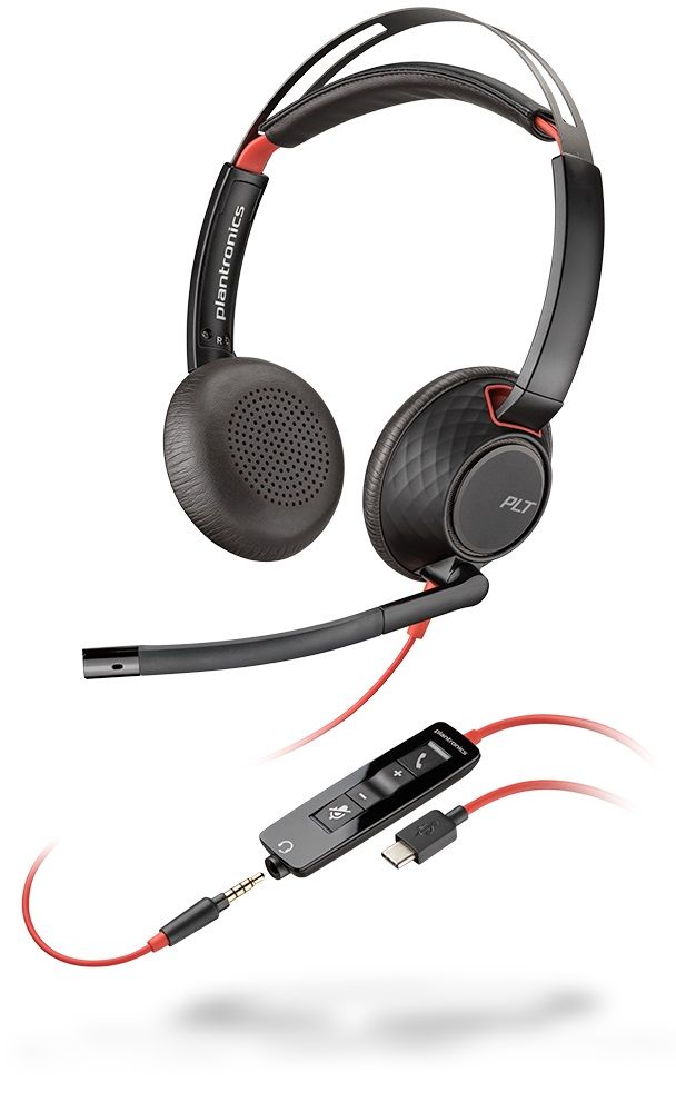 Auricolari Con Microfono Poly Blackwire 3325 – Cuffie Nero Multicolore Per Lavoro E Chiamate