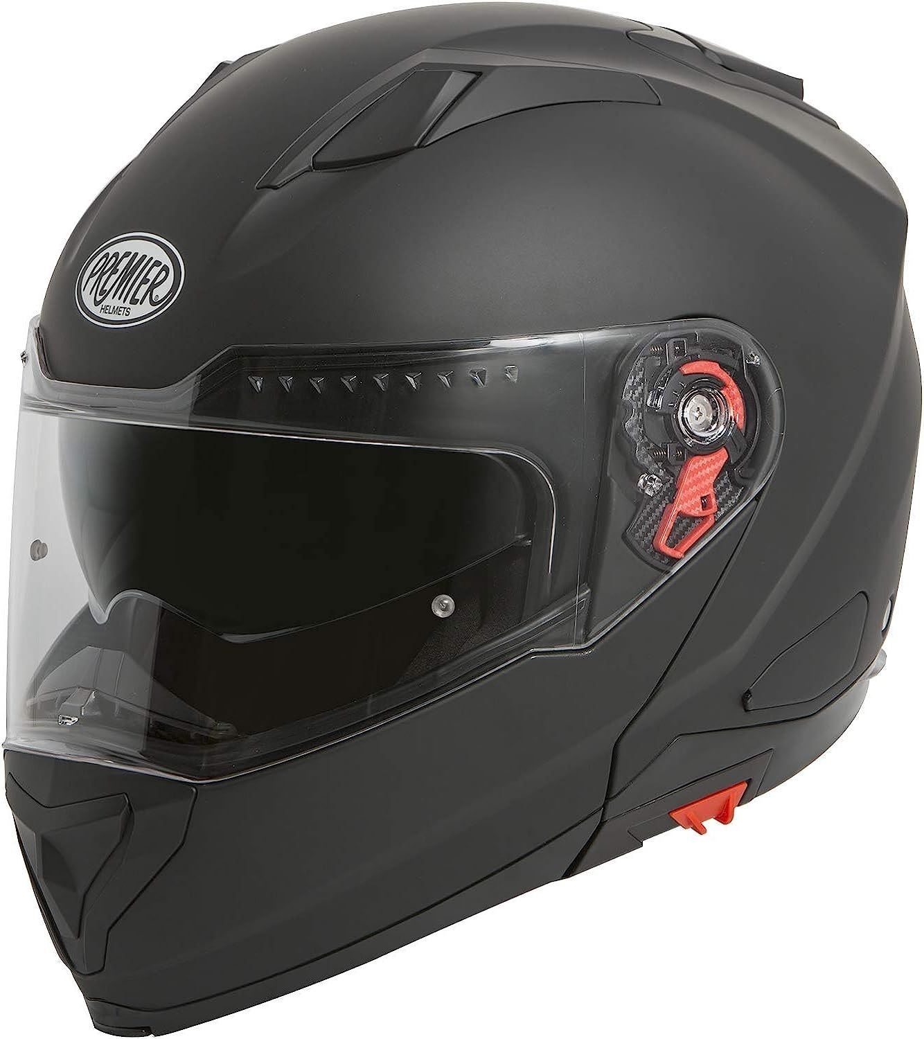Casco Moto Premier Rocker Or9 BM - Nero/Grigio, Taglia M, Con Visiera Interna E Fibbia Rapida