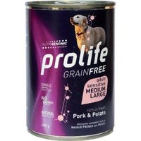 Prolife Pet Grain Free Sensitive Adult Medium Large Cane (Maiale e Patate) - umido