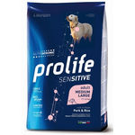 Prolife Pet Sensitive Adult Medium Large Cane (Maiale e Riso) - secco
