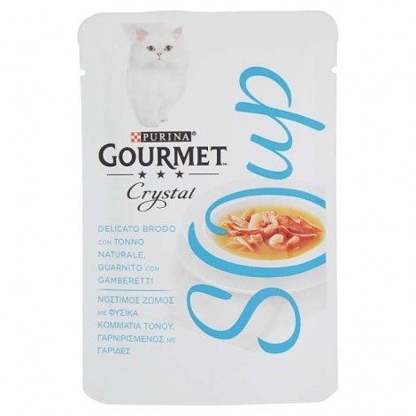 Purina Gourmet Nature's Creations natvoer voor katten met natuurlijke tonijn en garnalen, 32 zakjes à 40 g Purina Gourmet Nature's Creations natvoer voor katten met natuurlijke tonijn en garnalen, 32 zakjes à 40 g
