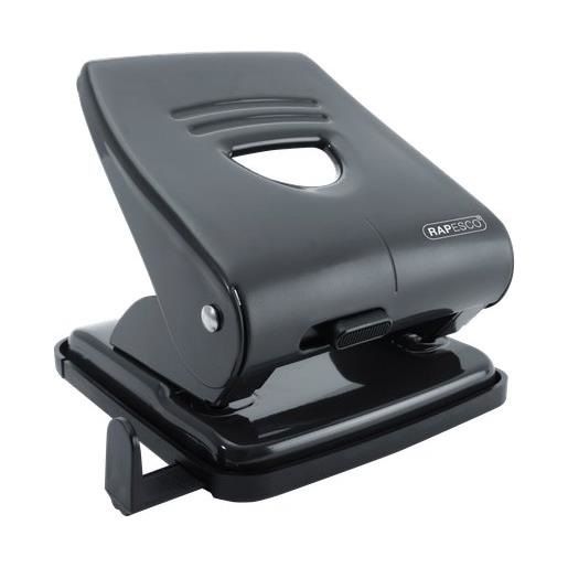 1293 Perforatrice a 4 Fori Professionale ALU 40, Metallo, Capacità 40 Fogli, Ner
