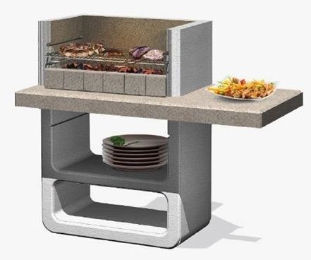 BBQ-Toro Braciere in Acciaio Inox, 46 cm, con griglia in acciaio inox di 36 cm e picchetto| Braciere moderno con effetto camino BBQ-Toro Braciere in Acciaio Inox, 46 cm, con griglia in acciaio inox di 36 cm e picchetto| Braciere moderno con effetto camino
