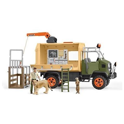 SCHLEICH Wild Life Collina Dei Suricati - Set Con 4 Animali E Accessori, Giocattolo Per Bambini 3-8 Anni