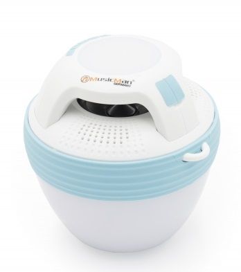 Cassa Doccia Bluetooth 5.3, Cassa Bluetooth Doccia con Luce RGB, IP7 Impermeabile Speaker Bluetooth con Ventosa, 8 Ore Stereo USB-C, Altoparlante Bluetooth Portatile per Bagno Piscina Feste, Azzurro