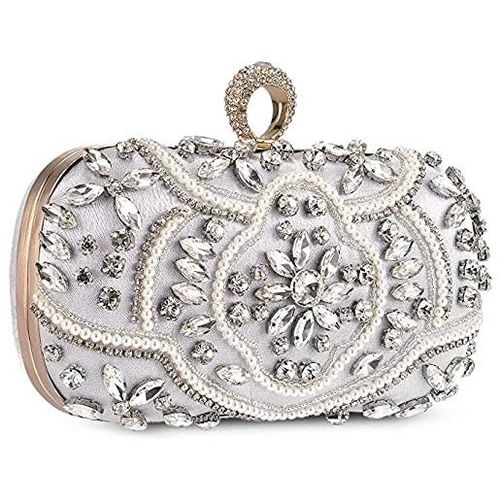 Pochette Donna UBORSE Con Strass - Borsetta Elegante Per Serate E Matrimoni - Foto 3