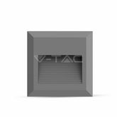 V-TAC VT-1152 Faretto Luce Scale Corpo Grigio Quadrato LED 2W A