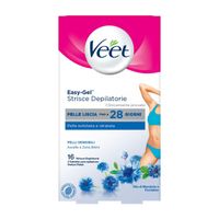 Veet Strisce Depilatorie Easy Gelwax Ascelle e Bikini Pelli Sensibili