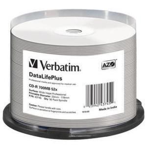 Verbatim DataLifePlus CD-R 700MB 52x Printable | Confronta prezzi ...