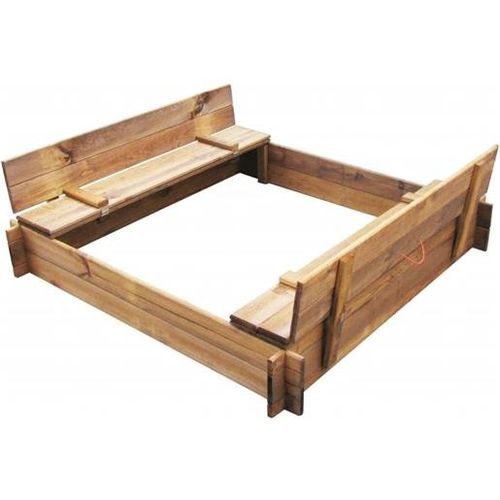 VidaXL Sabbiera in legno con panchine