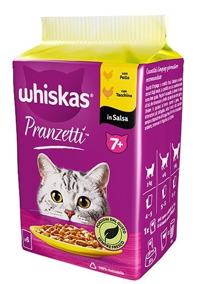 Whiskas Pranzetti 7+ Carni Bianche - umido