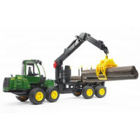 Bruder John deere 1210e 2133 trasporto 4 tronchi con braccio meccanico