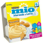 Nestlé Mio merenda al latte 4x100g Biscotto