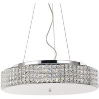 Ideal Lux Roma SP9 093048 lampada a sospensione cristalli e cromo