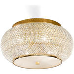 Ideal Lux Pasha' plafoniera cristallo PL6 oro