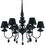 Ideal Lux Blanche SP6 111872 lampadario 6 bracci nero