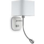 Ideal Lux Holiday AP2 124162 applique LED con luce da lettura bianco