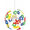 Fan Europe K letterine lampadario multicolore per bambini