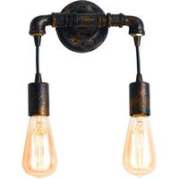 Fan Europe Amarcord applique metallo 2 luci effetto ruggine