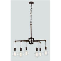 Fan Europe Amarcord lampadario rustico ruggine 6 bracci