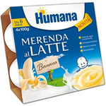 Humana Merenda al latte 4x100g Banana
