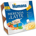 Humana Merenda al latte 4x100g Pesca