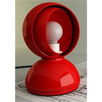 Artemide Eclisse 0028030A lampada tavolo rosso